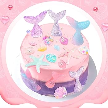 Amazon.co.jp: Pinkunn 24個 マーメイドテール ケーキトッパー